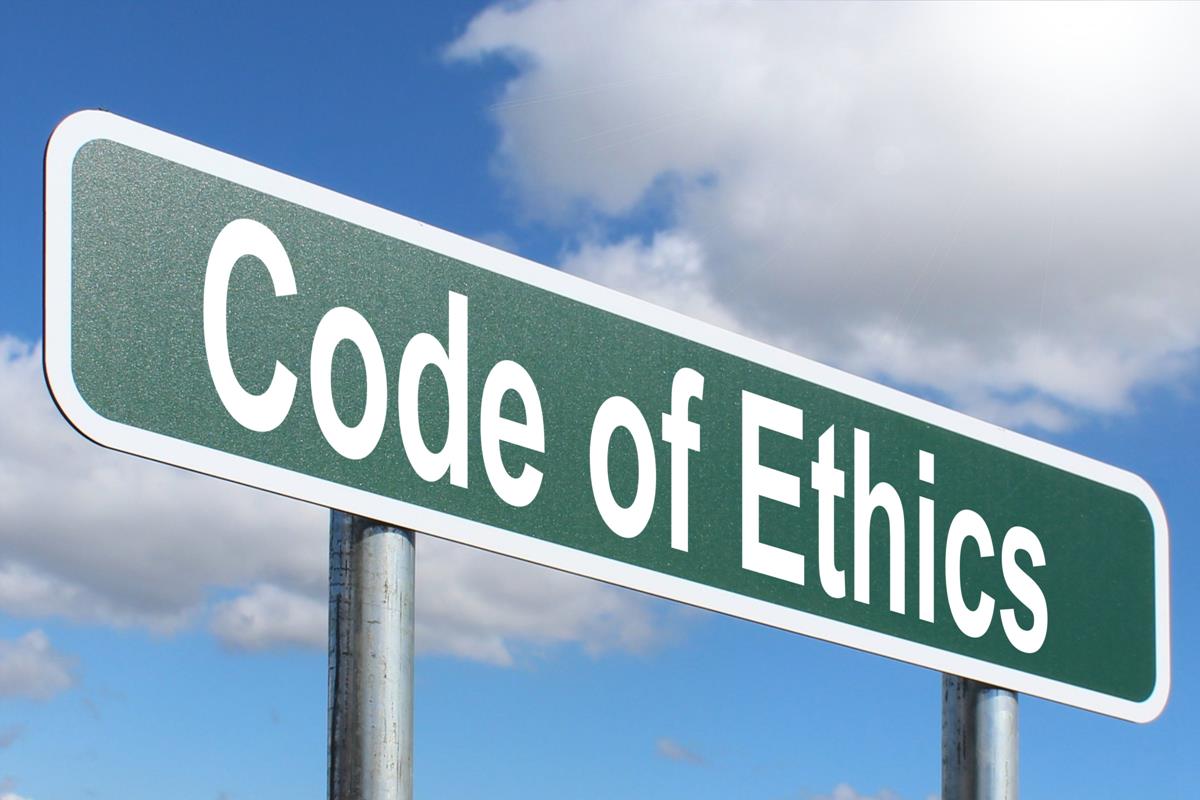 Code Of Ethics Free Of Charge Creative Commons Green Highway Sign Image
