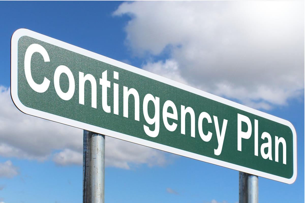 Contingency Plan Free Of Charge Creative Commons Green Highway Sign Image