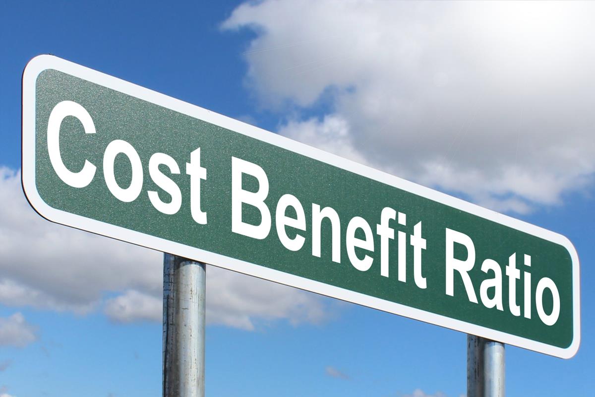 Cost Benefit Ratio Free Of Charge Creative Commons Green Highway Sign 