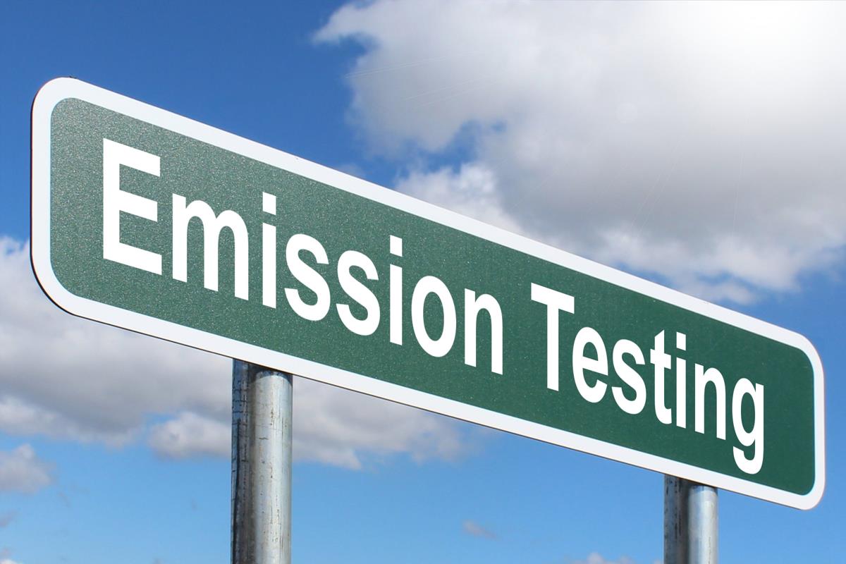 Emission Testing Free Of Charge Creative Commons Green Highway Sign Image